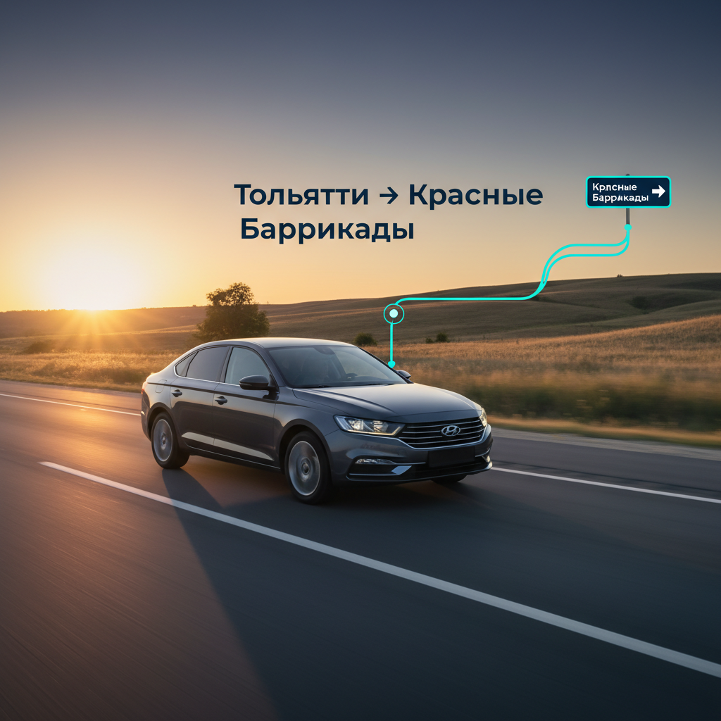 Такси Тольятти — Лиман: изображение маршрута, автомобиль 2020 года