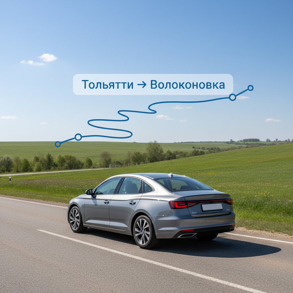 Автомобиль 2020 года на дневной дороге, маршрут Тольятти — Волоконовка