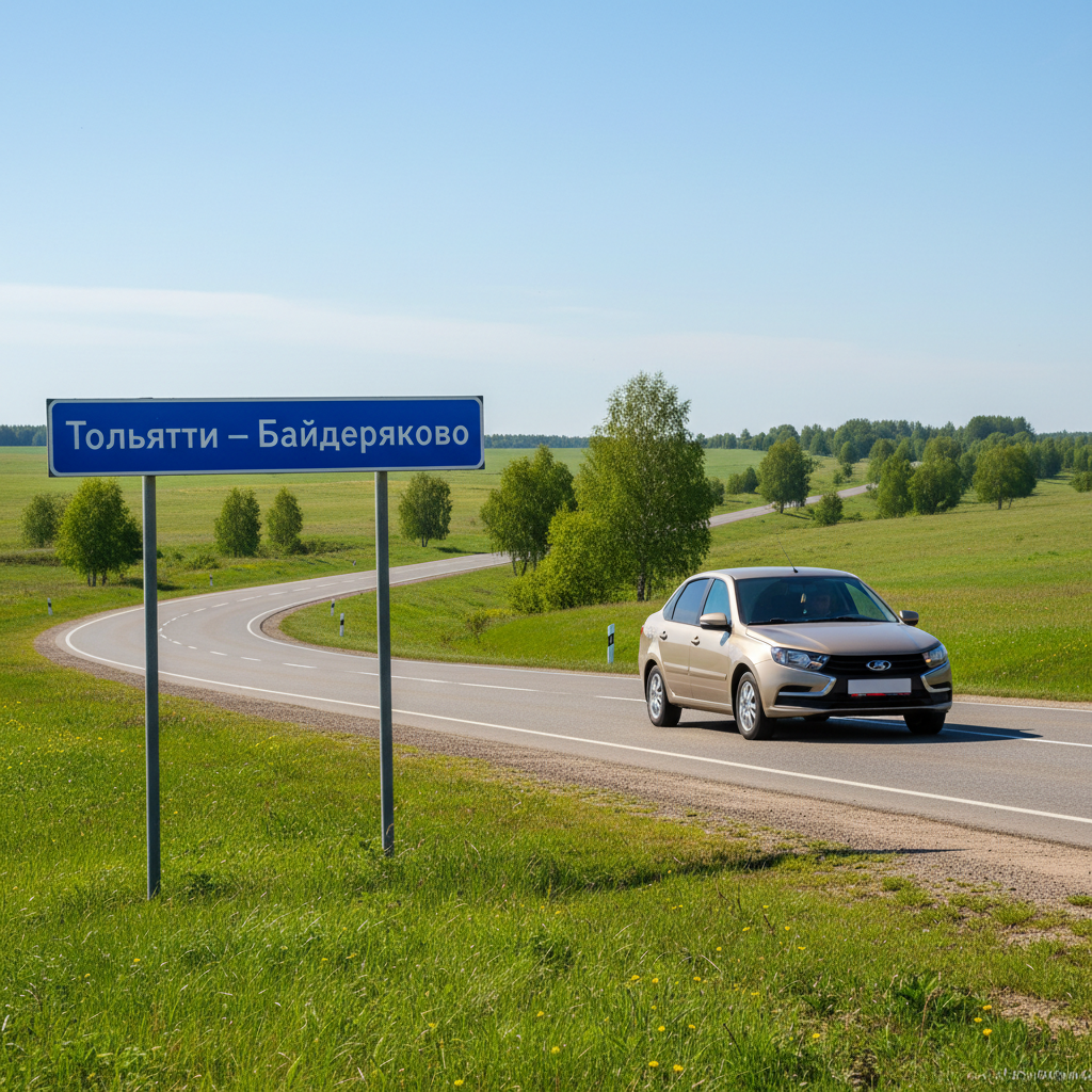 Автомобиль на маршруте Тольятти — Байдеряково