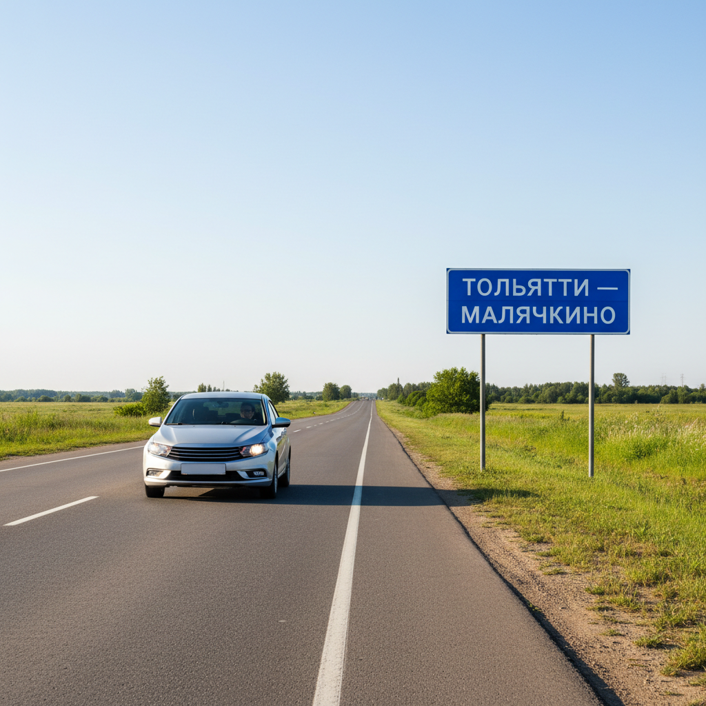 Автомобиль на маршруте Тольятти — Малячкино