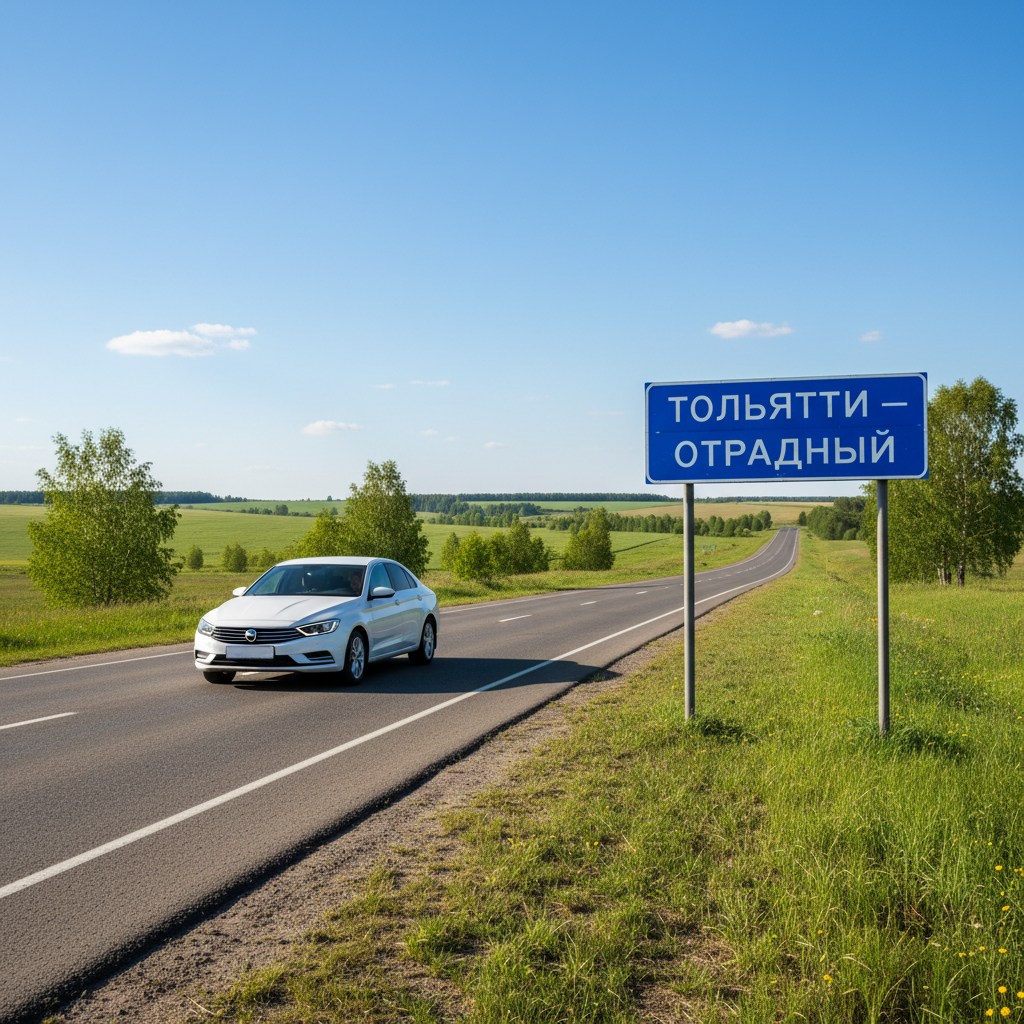 Автомобиль на маршруте Тольятти — Отрадный